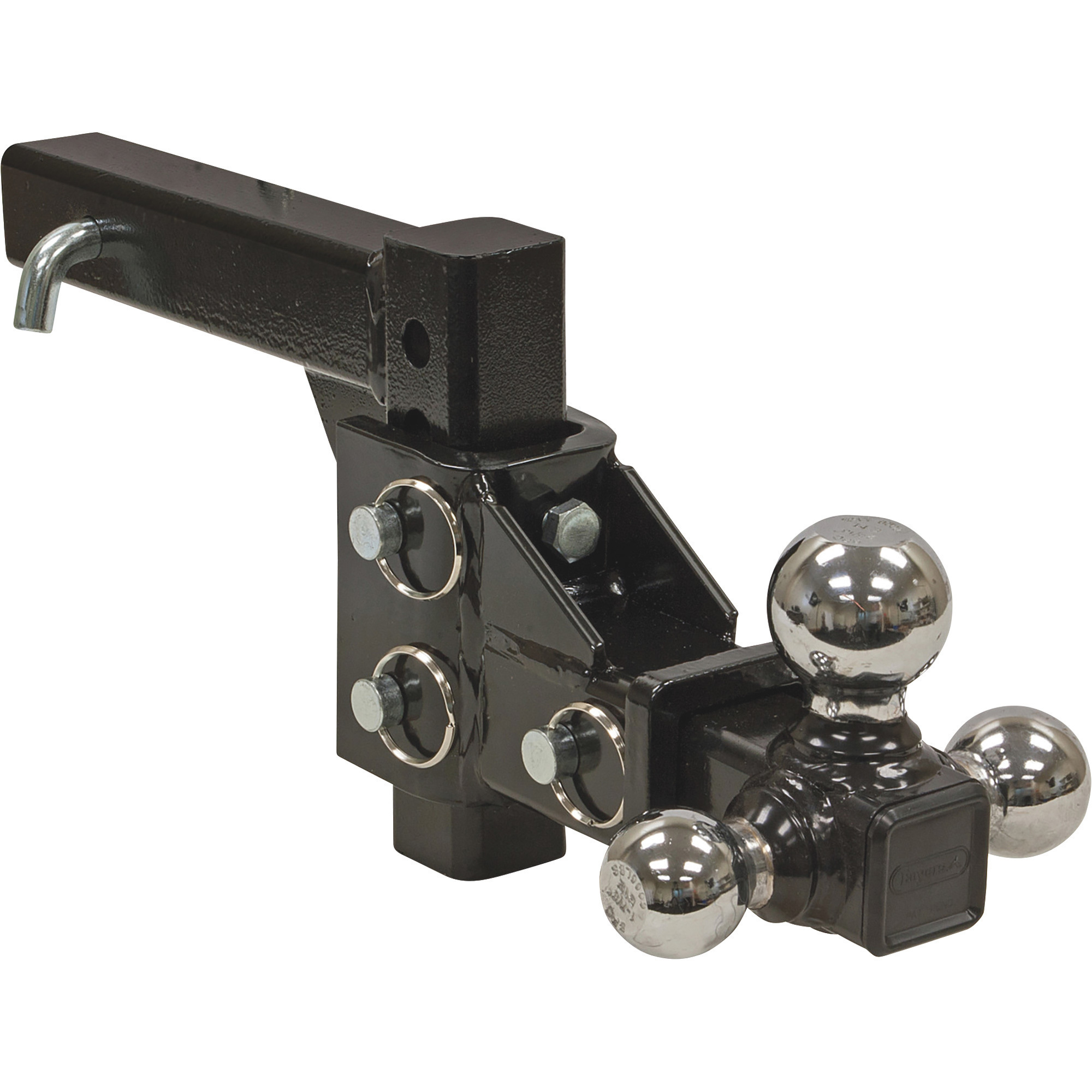 Buyers Products, Adjustable Tri-Ball Hitch Solid Shank With Chrome Balls, Gross Towing Weight 10000 lb, Model# 1802225